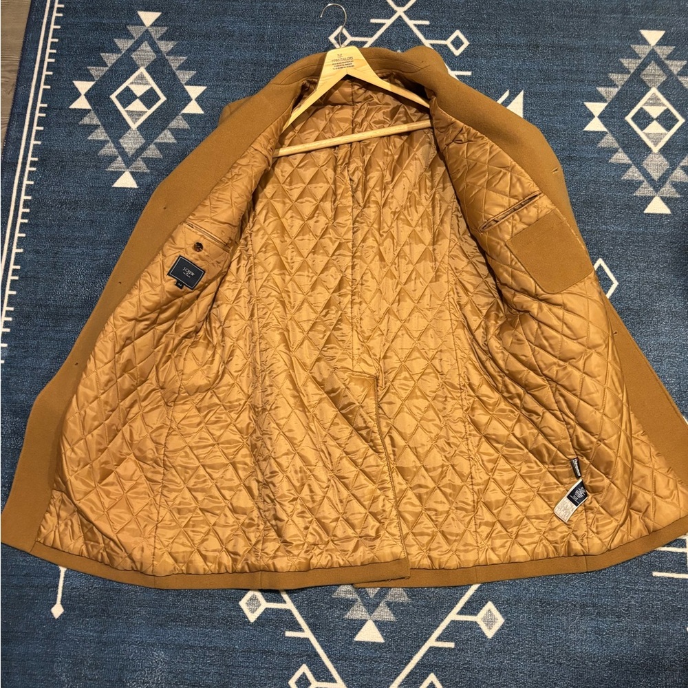 Men's Camel J.Crew Topcoat - Picture 3 of 8